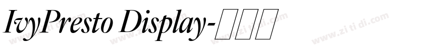 IvyPresto Display字体转换